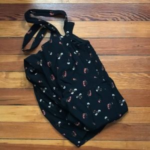 Madewell floral black romper